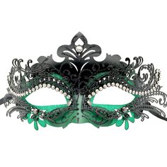 PRICES MAY VARY. 【Metal Mask for Women】 The masquerade mask is made of ABS base metal, inlaid with sparkling rhinestones,Handmade,metal laser cut craft, light weight materials for comfortable wear 【Cute Mask for Party】The mask secures with ribbons,made of lightweight metal materials,you can bend it to fit your face properly 【Costume Masks for women】 the Luxury & elegant mask create a bit of mystery for a night To remember 【Nice Gift Idea Mask】 With high quality,these masks is great for personal Dark Green Masquerade Mask, Green Masquerade Mask, Metal Masks, Masquerade Ball Outfit, Masks Venetian, Masquerade Aesthetic, Masquerade Outfit Ideas, Prom Things, Elegant Mask