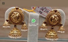 Gold Jumkas, Mango Haram, Gold Jhumkas, Indian Wedding Jewelry Sets