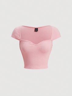 Tops Rosas, Soft Pink Outfits, Baby Pink Tops, Cute Pink Clothes, Cute Shein Tops, Cute Pink Tops, Cute Pink Shirt, Baby Pink Clothes, Light Pink Shirt