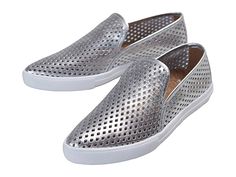 Jibs Slim Fashion Sneaker Flat - Women's Shoes : Silver : Known as the non-sneaker sneaker, like your favorite flat and actually comfortable, the Jibs Slim style is everything you love about a classic slip-on shoe with a super stylish, day-to-night fashion that goes everywhere and feels great. The Jibs Slim fit true-to-size, most customers order the same size as their typical flat shoe or sneaker. Great for fashionable lightweight travel and all-day walking adventures. Handmade for the highest q Casual Spring Slip-on Sneakers With Studded Outsoles, Perforated Low-top Slip-ons, Flat Slip-on Sneakers With Perforated Toe Box, Trendy Slip-on Sneakers With Perforated Toe, Summer Slip-on Sneakers With Vented Sides, Casual Low-top Slip-on Sneakers With Vented Sides, Slip-on Flat Sneakers With Perforated Toe Box, Slip-on Casual Silver Sneakers, Silver Slip-on Casual Sneakers