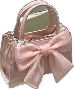 Chiffon Bow, Bow Purse, Bow Bag, Couture Handbags, Ladies Clutch, Chic Pink, Embroidered Bag, Cute Bow, Shoulder Messenger Bag