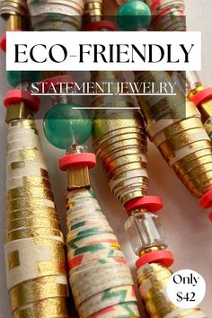 Discover the perfect blend of style and sustainability with our eco-friendly statement jewelry. Each piece is handcrafted, affordable, and makes a great gift idea for the eco-conscious fashionista. Elevate your accessory game with our unique, earth-friendly designs. Shop our collection now and make a statement that cares!
FREE SHIPPING
#statementnecklacesboho
#longbeadednecklace
#colorfuljewelry Long Beaded Necklace, Colorful Jewelry