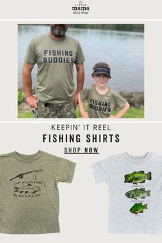 These fishing shirts are reel-y cool. Drawn by an 11 year old who loves to fish! A portion of proceeds are donated to his college fund. See all the designs now!