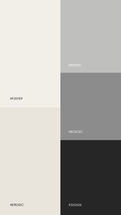 four different shades of gray and white with the same color scheme in each one,