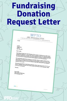 a cover letter with the words fundraiser donation request letter