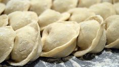 some dumplings that are sitting on a table