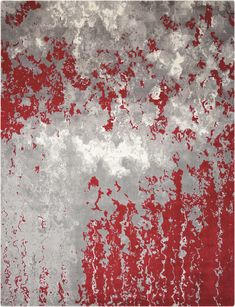 Nourison Twilight TWI21 Grey/Red Area Rug  Red Nourison Rugs, Early Evening, Red Sky, Red Area Rug, Red Rug, Modern Area Rugs, Red Rugs, Oversized Rugs, Grey Rugs