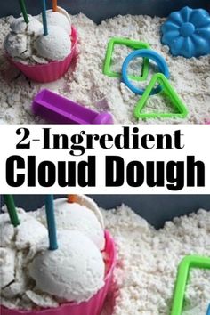 two ingredient cloud dough recipe for kids to make