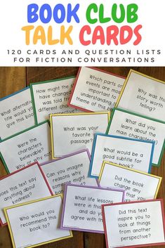 book club cards with the words, what do you want to know about this?