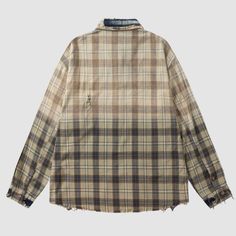 Features: Unisex Detailed craftsmanship Gradient design Button-front closure Soft and breathable Material: 95% cotton Plaid Shirts, Outwear Coat, Gradient Design, Hawaiian Shorts, Baseball Jacket, Short Pants, Bottoms Pants, Hawaiian Shirt, Short Sets