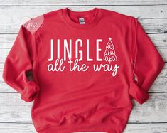 Svg For Shirts, Tassen Design, Holiday Svg, Jingle All The Way, Design Coffee, Jingle Bell, Digital Svg, Svg Christmas, Png Christmas