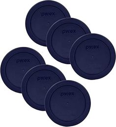 set of four dark blue plastic disc covers for the pyrtex lens cap