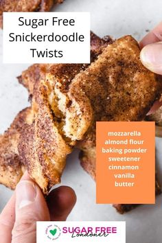 sugar free snickkerdoodle twists with text overlay