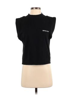 Shein Sleeveless T Shirt Size: Small Tops - used. 90% POLYESTER, 10% SPANDEX | Shein Sleeveless T-Shirt: Black Tops - Size Small Basic Crew Neck Tank Top With Graphic Print, Basic Sleeveless Top With Graphic Print, Black Short Sleeve Muscle Tee For Spring, Spring Graphic Tee Sleeveless Top, Cotton Graphic Tank Top, Fitted Sleeveless Graphic Tee, Spring Black Crew Neck Muscle Tee, Black Graphic Sleeveless Muscle Tee, Black Crew Neck Muscle Tee For Spring