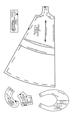 the sewing pattern is shown with instructions for how to sew it and how to cut it