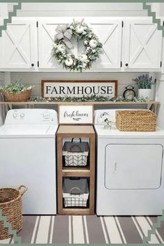 Small Laundry Room Makeovers – 57 Low Budget Ideas To Spruce Up Your Tiny Laundry Room on a Budget – Creative and CHEAP small laundry ideas to update your small, … Tiny Laundry Room, Farmhouse Laundry Room Ideas, Tiny Laundry, Small Laundry Room Ideas, Tiny Laundry Rooms, Laundry Room Ideas