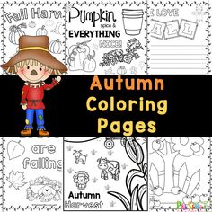 the autumn coloring pages for children to color