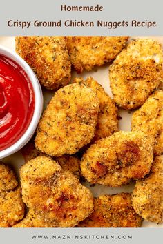 Say goodbye to frozen nuggets! Try this homemade Ground Chicken Nuggets Recipe for crispy, tender nuggets packed with flavor. Made with ground chicken and simple seasonings, these nuggets are easy to prepare and taste amazing. Customize the coating to your liking—breadcrumbs, panko, or crushed crackers for extra crunch. Perfect for dipping, they’re sure to be a hit with the family. Save this recipe for your next meal or snack idea! Homemade Ground Chicken, Chicken Nugget Recipes, Nuggets Recipe, Garlic Parmesan Chicken, Quick Snack, No Cook Desserts