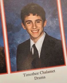 an image of a young man in a suit and tie on a fake photo book