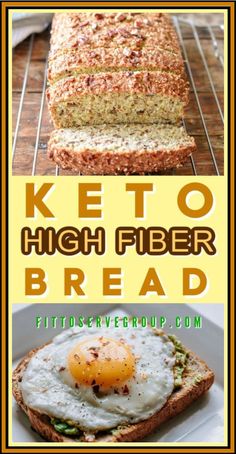 keto high fiber bread with an egg on top