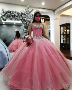 Princess Style Quinceanera Dress For Banquet, Pink Quinceanera Dress With Fitted Bodice For Sweet 16, Pink Quinceanera Dress For Prom Season Banquet, Pink Princess Quinceanera Dress For Banquet, Pink Quinceanera Dress For Banquet During Prom Season, Pink Ball Gown Quinceanera Dress For Banquet, Pink Quinceanera Dress For Pageant, Pink Ball Gown With Fitted Bodice For Sweet 16, Pink Quinceanera Dress For Prom