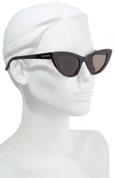 Super-svelte cat-eye frames make these sleek Italian sunnies deliciously, alluringly retro. 52mm lens width; 21mm bridge width; 145mm temple length 100% UV protection CR-39 lenses Acetate Made in Italy Classic Cat Eye Sunglasses For Party, Sleek Cat Eye Sunglasses With Mirrored Lenses, Classic Cat Eye Sunglasses With Polarized Lenses For Party, Sleek Cat Eye Sunglasses For Party, Sleek Cat Eye Sunglasses For Summer, Sleek Cat Eye Sunglasses For Parties, Classic Cat Eye Sunglasses With Gradient Lenses For Parties, Sleek Cat Eye Sunglasses With Uv Protection For Evening, Sleek Cat Eye Sunglasses With Tinted Lenses For Evening