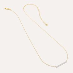 SKU# N-30295 16" Chain + 4" Extender Total length 20" Diamond Weight 0.15cts Pendant Length 34.60 mm Width 3.20 mm Lobster clasp closure Finish 14k gold plated sterling silver or in sterling silver. Avoid contact with anything containing derivatives of alcohol. Bar Pendant Necklace, Bar Pendant, Real Diamonds, Gold Plated Sterling Silver, Tell Me, Lobster Clasp, Gold Plate, Perfect Gift, Pendant Necklace