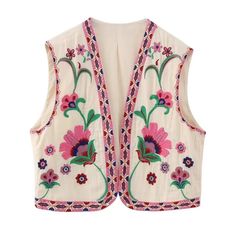 Brand New, Brand Tagged For Exposure As It’s Missing Tags Vest Jacket Outfit, Waistcoat Woman, Middle Age Fashion, Embroidered Cardigan, Vintage Vest, Weave Style, Vest White, Cardigan Vest