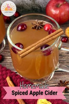 Homemade Spiced Apple Cider (Hot or Cold!) - Joyful Balance Homemade Spiced Apple Cider, How To Make Spiced Apple Cider, Spiced Apple Juice Recipe, Apple Cider Recipe Homemade, Apple Cider Homemade, Apple Cidar, Homemade Cider