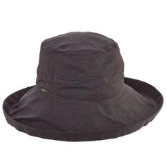 Scala Classic Cotton Sun Hat - Womens Sun Hat - Hatcountry Black Packable Sun Hat For Outdoor, Gray Wide Brim Sun Hat For Outdoor Activities, Gray Curved Brim Sun Hat For Travel, Lightweight Wide Brim Black Hat, Gray Wide Brim Hat For Outdoor Activities, Casual Black Packable Hat, Lightweight Gray Travel Hat, Solid Hat For Spring Outdoor Activities, Lightweight Black Wide Brim Hat