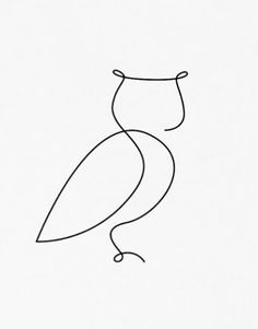 a drawing of an owl on a white background