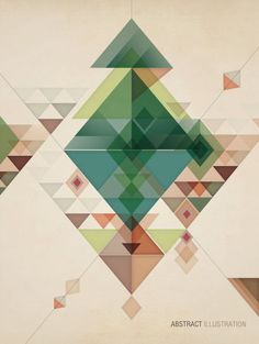 an abstract design consisting of squares and rectangles in shades of green, brown, beige and white