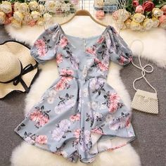 Floral wide leg culottes, summer jumpsuits, fashion jumpsuitsMaterial:blendedStyle:sweetFeatures:floralColor:white,blue,navy blueSize(cm):M,L 1inch=2.54cmM:length:68,bust:78,waist:66,sleeve:25,weight:40kg-50kg&ltp&gtL:length:68,bust:82,waist:70,sleeve:25,weight:50kg-63kg</p>&ltbr/>&ltp&gtNote:Due to different measurement methods,there will be 1-3 error(unite:cm), please understand.</p>&ltbr/>&ltp&gtPlease check the size carefully when you choose Summer Jumpsuits, Fashion Jumpsuits, Wide Leg Culottes, Jumpsuit Summer, Jumpsuit Fashion, Cute Summer Outfits, Summer Clothes, Fashion Trend, You Choose