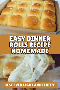 an easy dinner rolls recipe that is made with bread