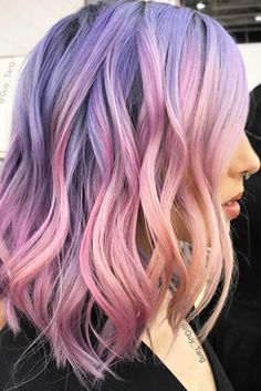 Pink And Purple Hair, Unicorn Hair Color, Pink Ombre Hair, Hair Color Pastel, Lavender Hair, Hair Color Pink, Unicorn Hair, Hair Inspiration Color, Mermaid Hair