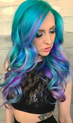 Hair Fancy, Hair Stules, Multicolor Hair, Hair Paste, Mermaid Hair Color, Funky Hair, Ombre Blond