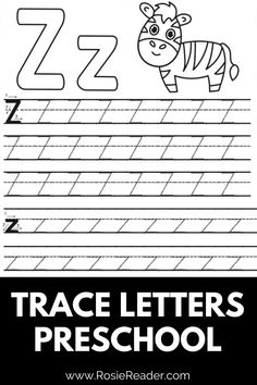 This trace letters preschool was such a HIT at Rosie's playgroup!! The kids loved the Z is for Zebra and also all the other pages! Parents loved that they could print and re-print for FREE! Trace The Alphabet