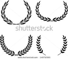 a set of laurel wreaths