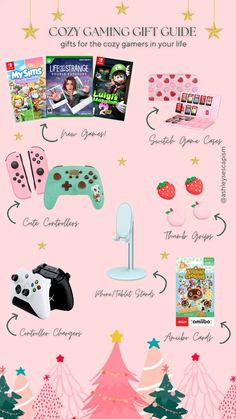 A list of gift ideas for the cozy gamers in your life! #giftideas #gamergifts #cozygamergifts #cozygaming Gamer Gift Guide, Gift Ideas For Gamers, List Of Gift Ideas, Cozy Gamer, Video Game Devices, Gifts For Gamers, Gaming Stuff, Video Game Controller, Video Game Room