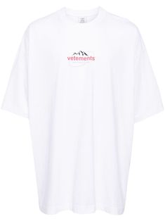 white cotton jersey texture logo print to the front crew neck drop shoulder short sleeves straight hem When buying this unisex item, keep in mind that it is graded in standard men's sizing. Scarf Blouse, Texture Logo, Water Logo, Men Spring, Velvet Flowers, Paris Design, Cycling Fashion, Embroidered Caps, Spring Water