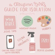 a pink poster with the words, bibles and other things to include in it