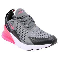 100% AUTHENTIC GUARANTEED OR YOUR MONEY BACK ! Nike Air Max 270 Women's Running Shoes Item color : Smoke Grey/Black/White/Hyper Pink SKU# : 943345-031 Main material : Mesh Men / Youth Size : 5Y || 37.5Eu || 4.5Uk = Women Size : 6.5Us || 37.5Eu || 4uk   100% BRAND NEW WITH TAGS NIKE SHOES   ! ** If your country is listed in Excluded locations. ** Please contact us and we will do our best to help you.   Payment We ship to verified addresses only. Shipping We ship only to your registered shipping a Nike Air Max 270 Women, Air 270, Pink Running Shoes, Women's Running Shoes, Nike Air Max 270, Air Max 270, Girls Sneakers, White Trainers, Hoka Running Shoes