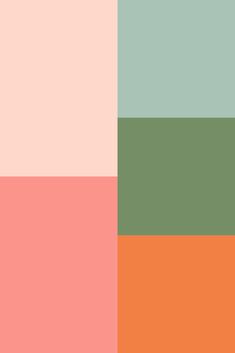 an orange, pink and green color scheme