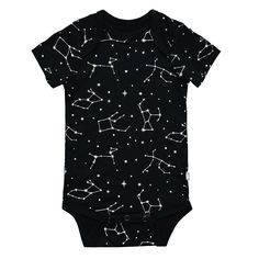 Kyte BABY Short Sleeve Bodysuits Bodysuit in Midnight Constellation Grunge Baby Outfits, Alt Mom, Baby Lemur, Mini Wardrobe, Red Green Dress