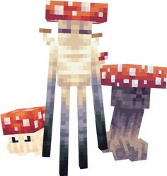 an image of some pixel art that looks like mushrooms