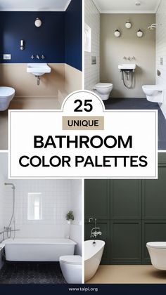 bathroom color palettes with the title 25 unique bathroom color palettes in white and blue