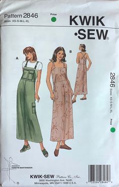 a women's dress and top sewing pattern from kwik sew