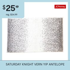 an advertisement for the saturday knight vennp antelope sale is shown in blue and white