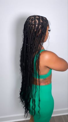 Small Boohoo Knotless, Jayda Boho Knotless, Bohemian Knotless Braids With Peekaboo, Large Goddess Knotless Box Braids, Braids With Wavy Hair, Messy Knotless Braids, Medium Goddess Knotless Braids, Long Boho Knotless Braids, Bohieman Knotless Box Braids