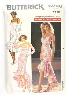 a woman's dress pattern from the butterick catalog